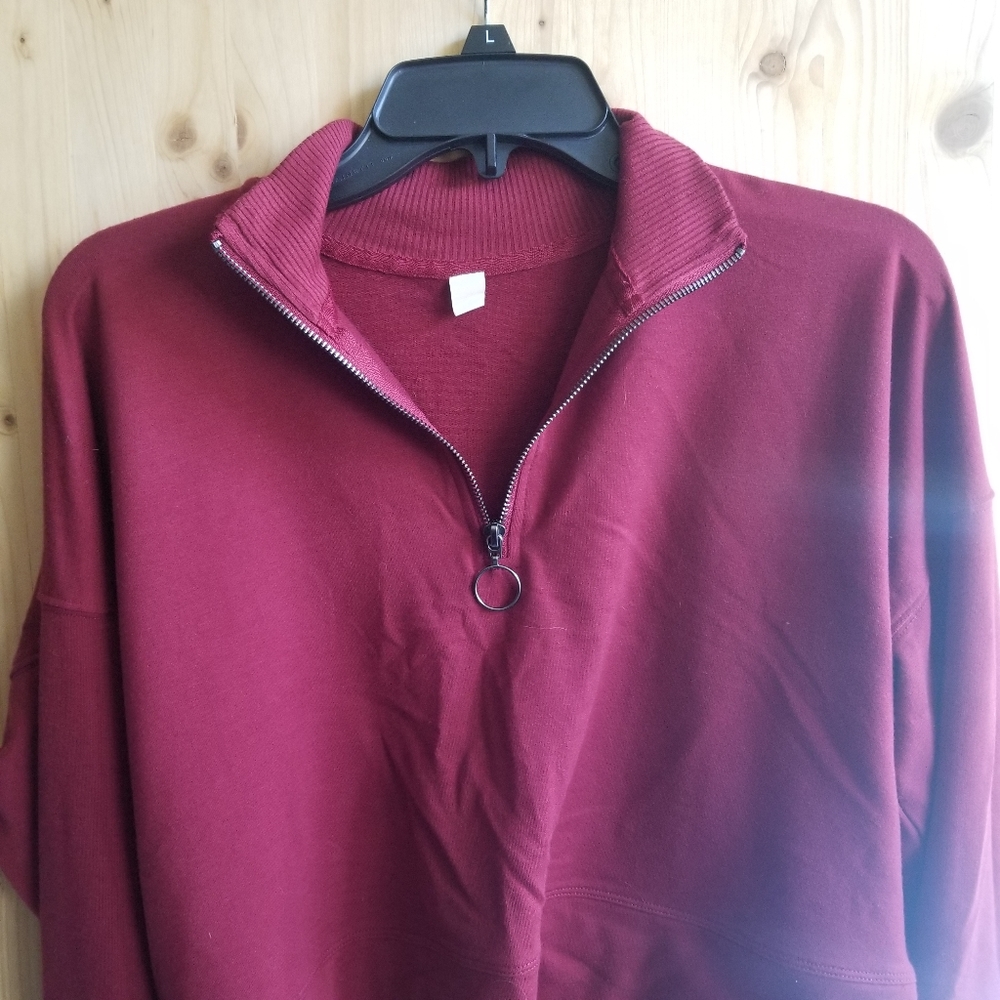 Red long sleeve sweater